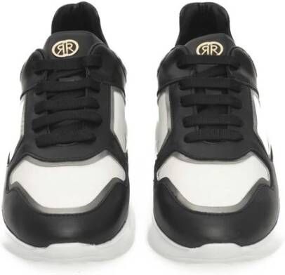 Cerruti 1881 Koeienleer Sneaker Hoge Zool Logo Black Dames