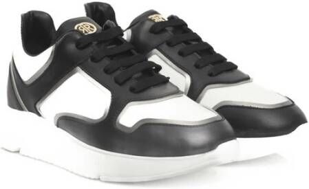 Cerruti 1881 Koeienleer Sneaker Hoge Zool Logo Black Dames