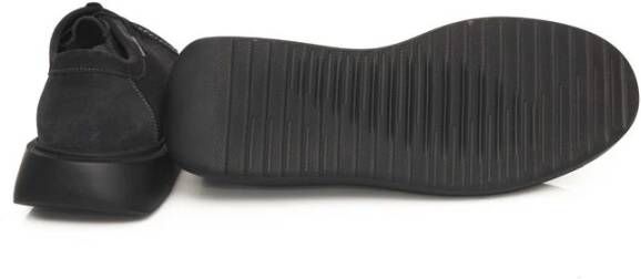Cerruti 1881 Zwarte Leren Derby Schoen Hoge Zool