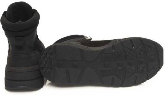 Cerruti 1881 Zwarte Leren Hoge Top Sneaker