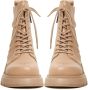 Cesare Gaspari Beige Leren Platform Enkellaarzen Beige Dames - Thumbnail 4