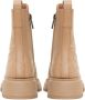 Cesare Gaspari Beige Leren Platform Enkellaarzen Beige Dames - Thumbnail 5