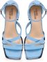 Cesare Gaspari Blauwe Blokhak Sandalen Blue Dames - Thumbnail 4
