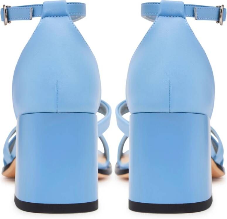 Cesare Gaspari Blauwe Blokhak Sandalen Blue Dames