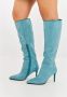 Cesare Gaspari Blauwe Jewel Stiletto Kniehoge Laarzen Blue Dames - Thumbnail 11