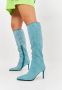 Cesare Gaspari Blauwe Jewel Stiletto Kniehoge Laarzen Blue Dames - Thumbnail 13