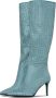 Cesare Gaspari Blauwe Jewel Stiletto Kniehoge Laarzen Blue Dames - Thumbnail 3
