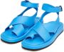 Cesare Gaspari Blauwe Leren Plateau Sandalen Blue Dames - Thumbnail 2