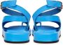 Cesare Gaspari Blauwe Leren Plateau Sandalen Blue Dames - Thumbnail 4