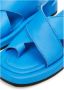 Cesare Gaspari Blauwe Leren Plateau Sandalen Blue Dames - Thumbnail 5