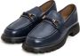 Cesare Gaspari Blauwe Leren Platform Loafers Blue Dames - Thumbnail 3