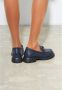 Cesare Gaspari Blauwe Leren Platform Loafers Blue Dames - Thumbnail 6