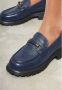 Cesare Gaspari Blauwe Leren Platform Loafers Blue Dames - Thumbnail 8