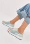 Cesare Gaspari Blauwe Platform Leren Sneakers Multicolor Dames - Thumbnail 4