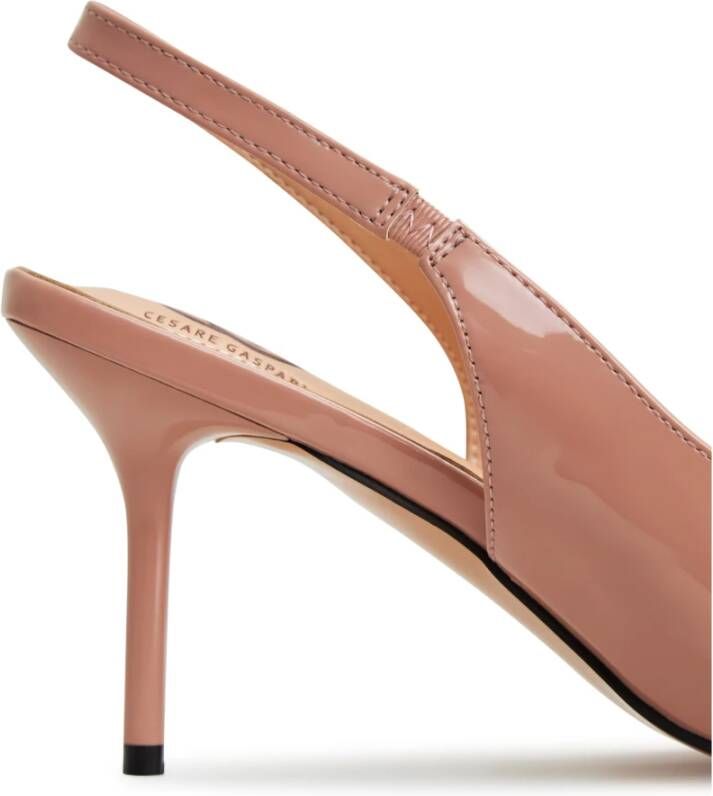 Cesare Gaspari Block Heel Sandals Harper Beige Dames