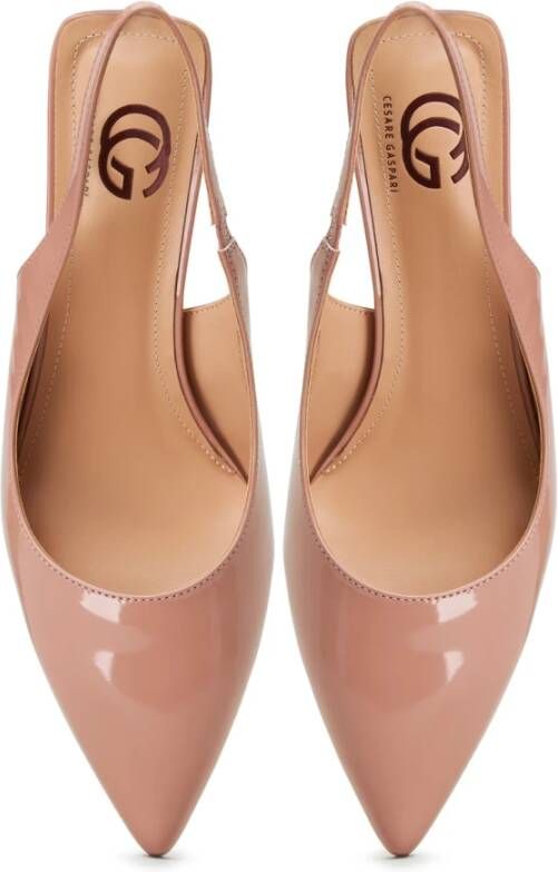 Cesare Gaspari Block Heel Sandals Harper Beige Dames