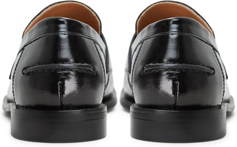 Cesare Gaspari Block Heeled Loafers Patent Black Dames