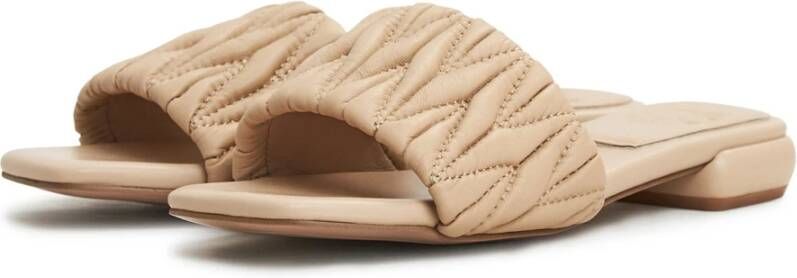Cesare Gaspari Block Heeled Slippers Stephanie Beige Dames