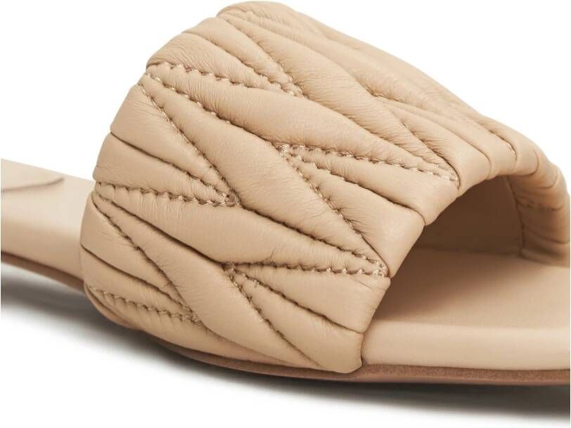 Cesare Gaspari Block Heeled Slippers Stephanie Beige Dames