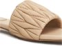 Cesare Gaspari Block Heeled Slippers Stephanie Beige Dames - Thumbnail 6