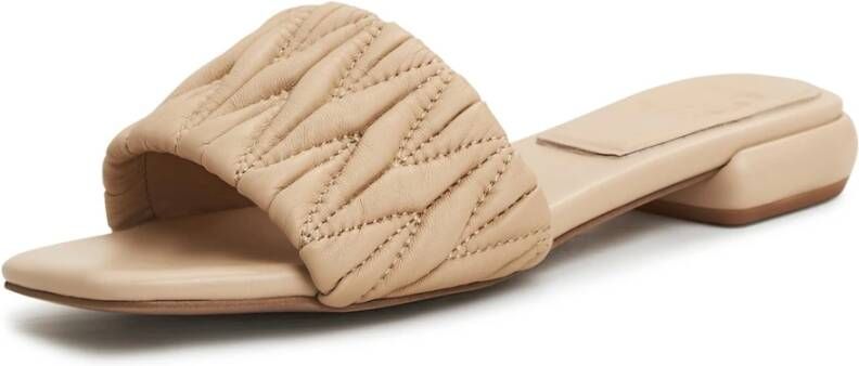 Cesare Gaspari Block Heeled Slippers Stephanie Beige Dames