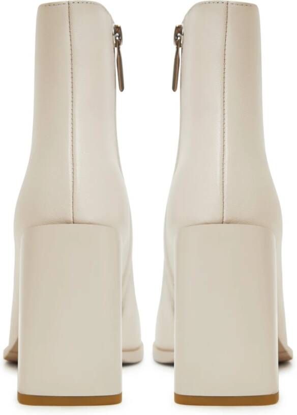 Cesare Gaspari Blokhak Enkellaarsjes Beige Dames