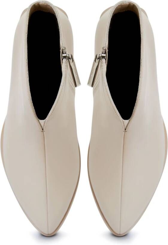 Cesare Gaspari Blokhak Enkellaarsjes Beige Dames