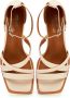 Cesare Gaspari Blokhak Sandalen Beige Dames - Thumbnail 6