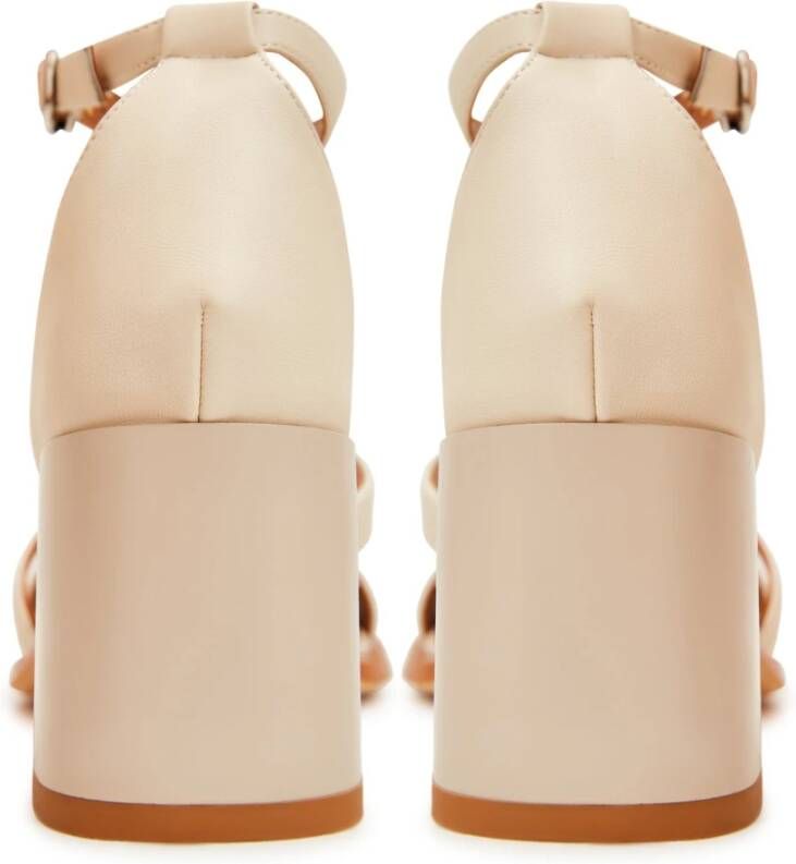 Cesare Gaspari Blokhak Sandalen Beige Dames