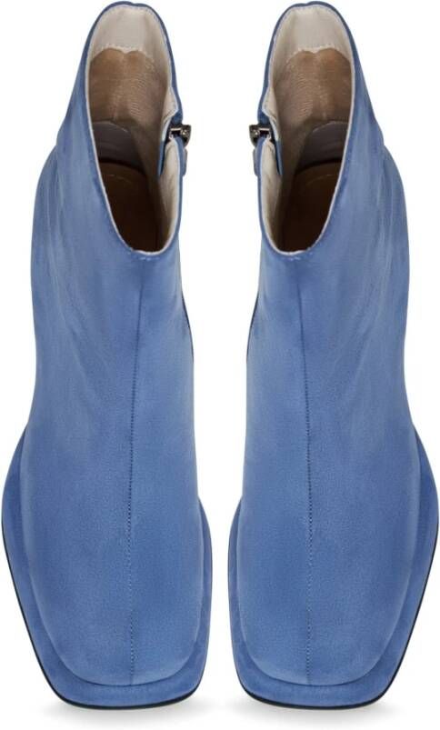 Cesare Gaspari Casual Block Heel Ankle Boots Blue Dames