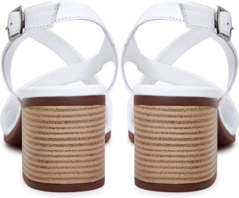 Cesare Gaspari Casual Blokhak Sandalen Wit White Dames