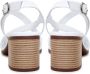 Cesare Gaspari Casual Blokhak Sandalen Wit White Dames - Thumbnail 8