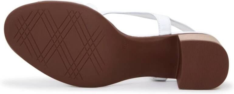 Cesare Gaspari Casual Blokhak Sandalen Wit White Dames