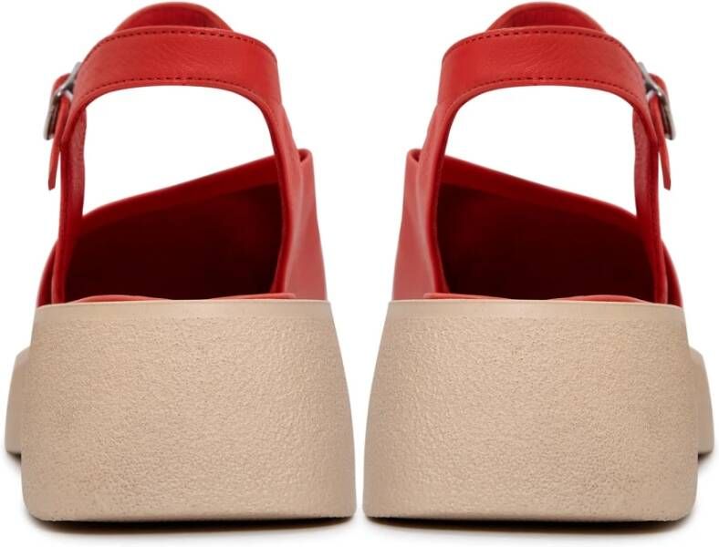 Cesare Gaspari Casual Plateau Sandalen Rood Red Dames