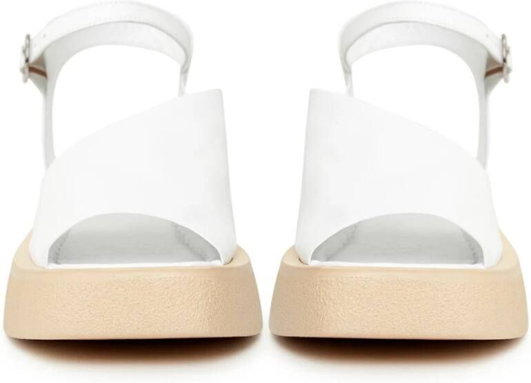 Cesare Gaspari Casual platform sandalen Wit White Dames