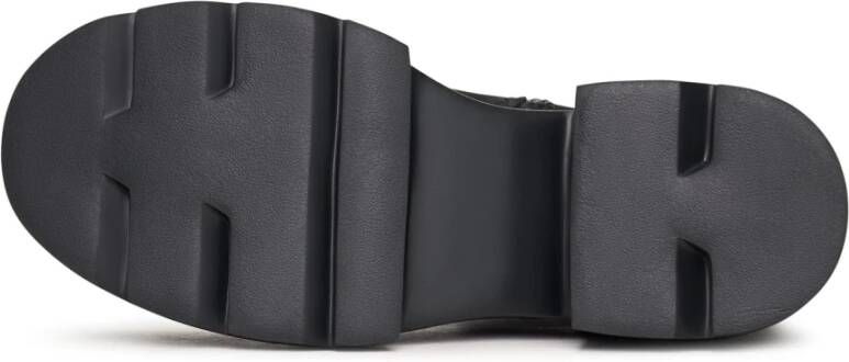 Cesare Gaspari Chunky Black Zipper Boots Mia Black