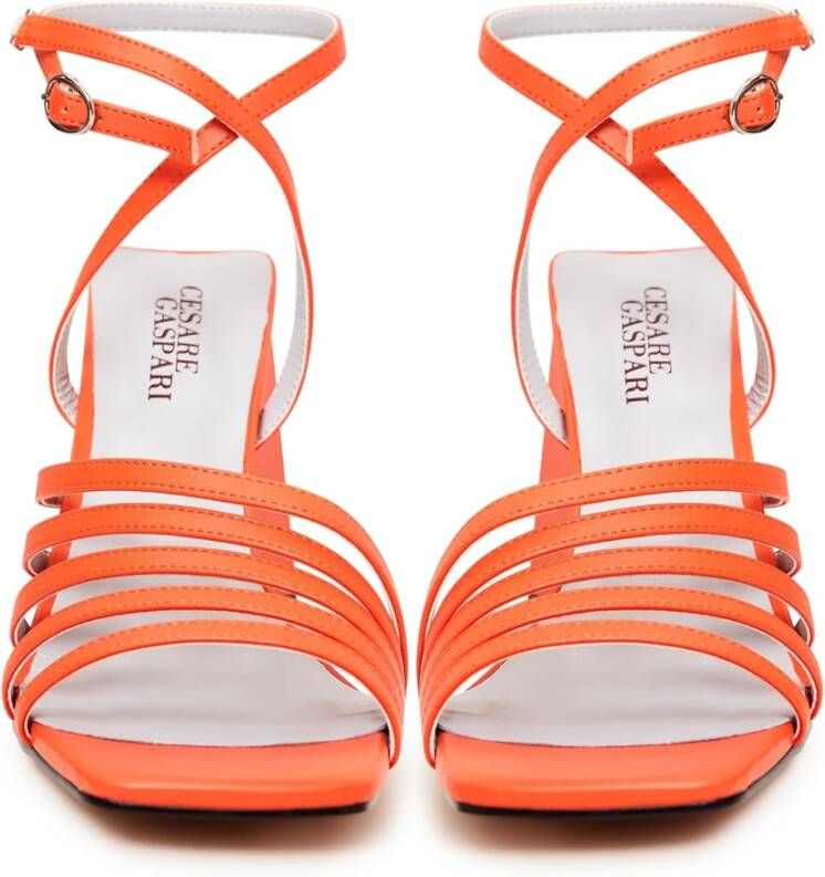 Cesare Gaspari Chunky Comfort Sandalen Oranje Orange Dames