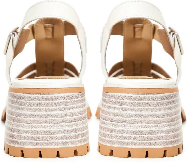 Cesare Gaspari Chunky Heel Sandalen Beige Dames