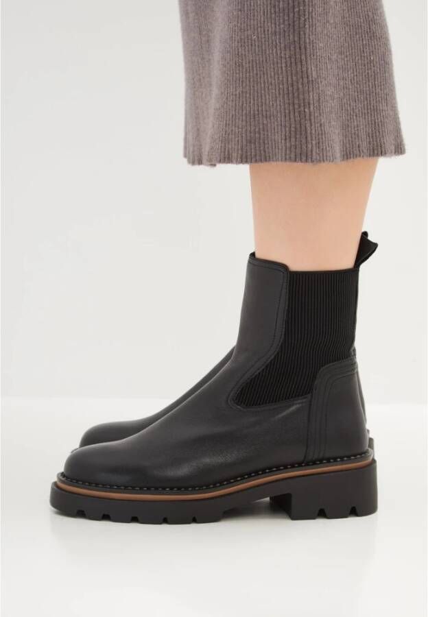 Cesare Gaspari Chunky Platform Enkellaarzen Black Dames