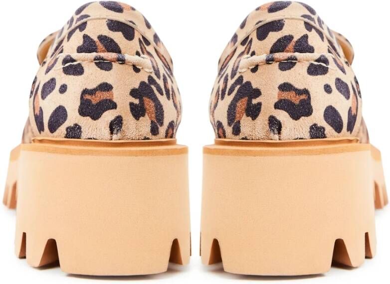 Cesare Gaspari Chunky Platform Loafers Leopard Multicolor Dames