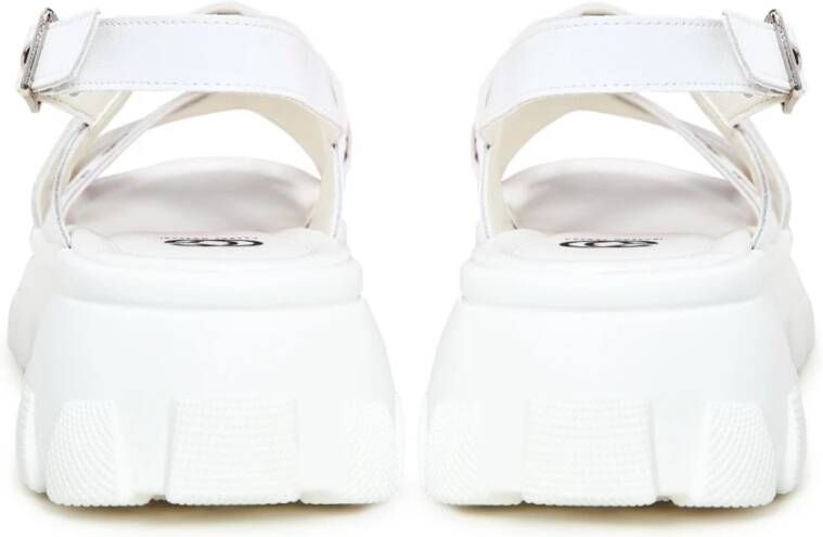 Cesare Gaspari Chunky Platform Sandalen Wit White Dames
