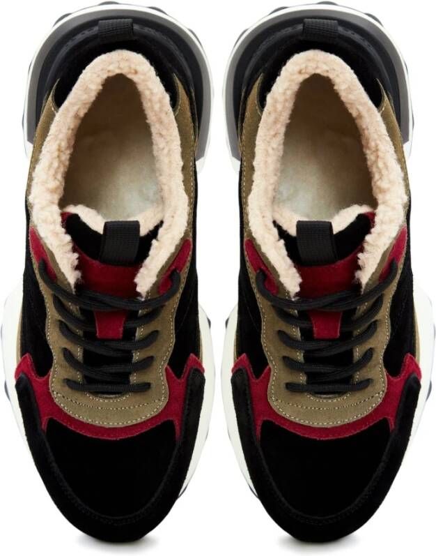 Cesare Gaspari Chunky Platform Sneakers Brown Multicolor Dames