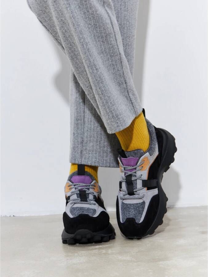 Cesare Gaspari Chunky Platform Sneakers Grijs Multicolor Dames