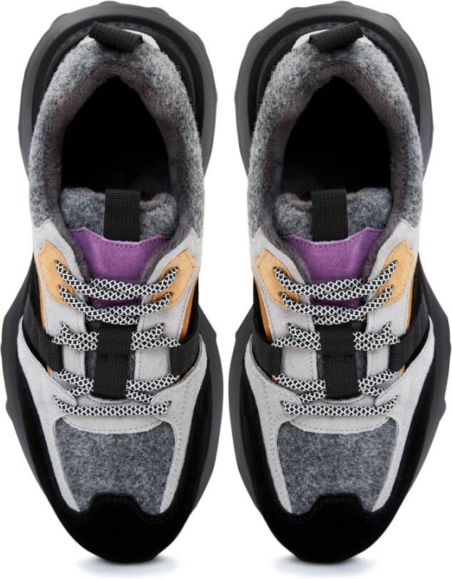 Cesare Gaspari Chunky Platform Sneakers Grijs Multicolor Dames