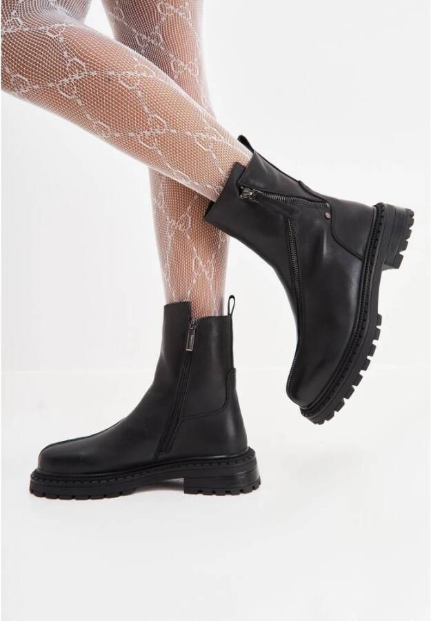 Cesare Gaspari Combat Enkellaarzen Black Dames
