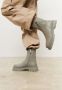 Cesare Gaspari Platform Leren Enkellaarzen Groen Green Dames - Thumbnail 6