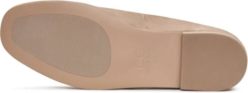 Cesare Gaspari Comfort Suede Platform Loafers Clau Beige