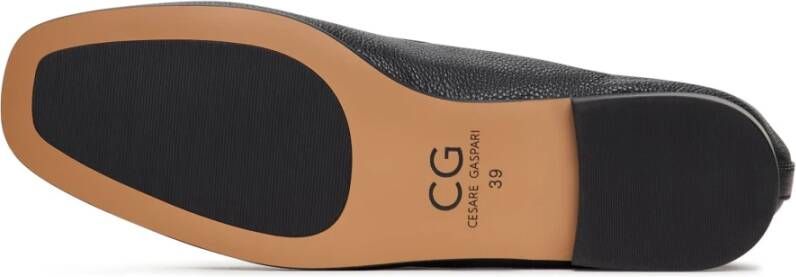 Cesare Gaspari Comfortabele suède platform loafers Clau Zwart