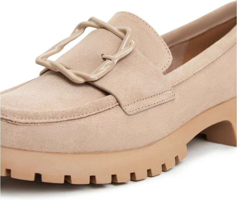 Cesare Gaspari Elegant Platform Loafers Beige Dames