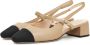 Cesare Gaspari Elegant Slingback Block Heels Pumps Beige Dames - Thumbnail 2
